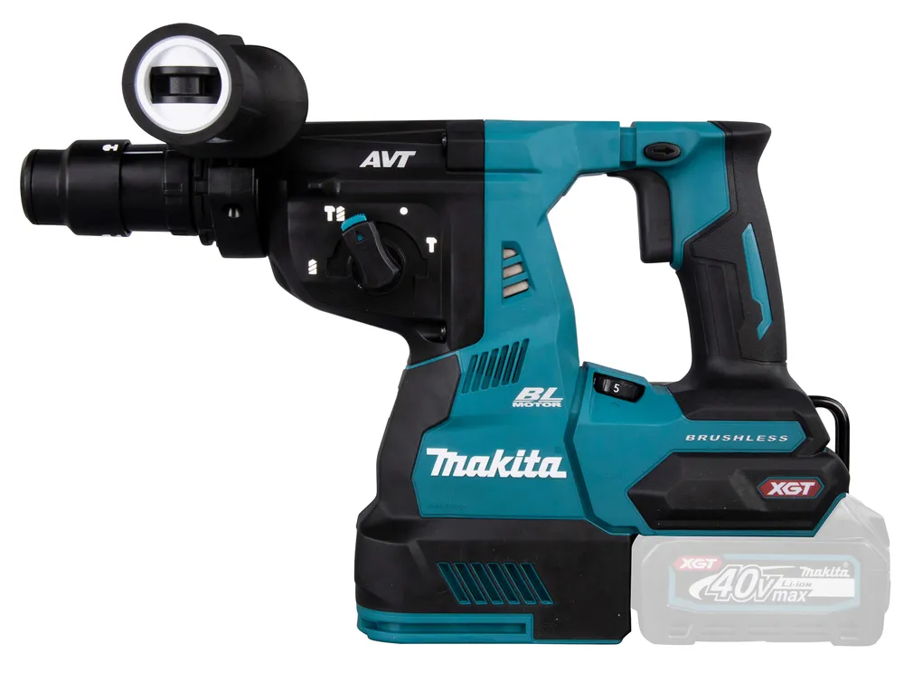 Pildil on Makita akupuurvasar HR004GZ01, mis on professionaalne tööriist betooni ja müüritise puurimiseks ja meiseldamiseks.