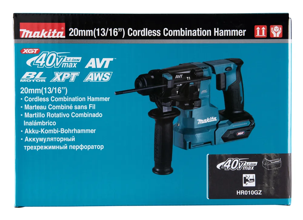 Makita аккумуляторный перфоратор HR010GZ, без аккумулятора и зарядного устройства