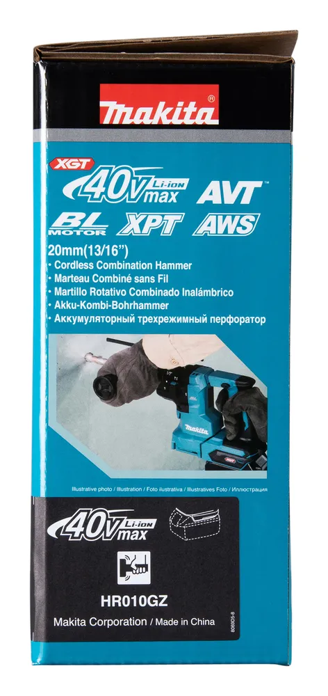 Makita аккумуляторный перфоратор HR010GZ, без аккумулятора и зарядного устройства