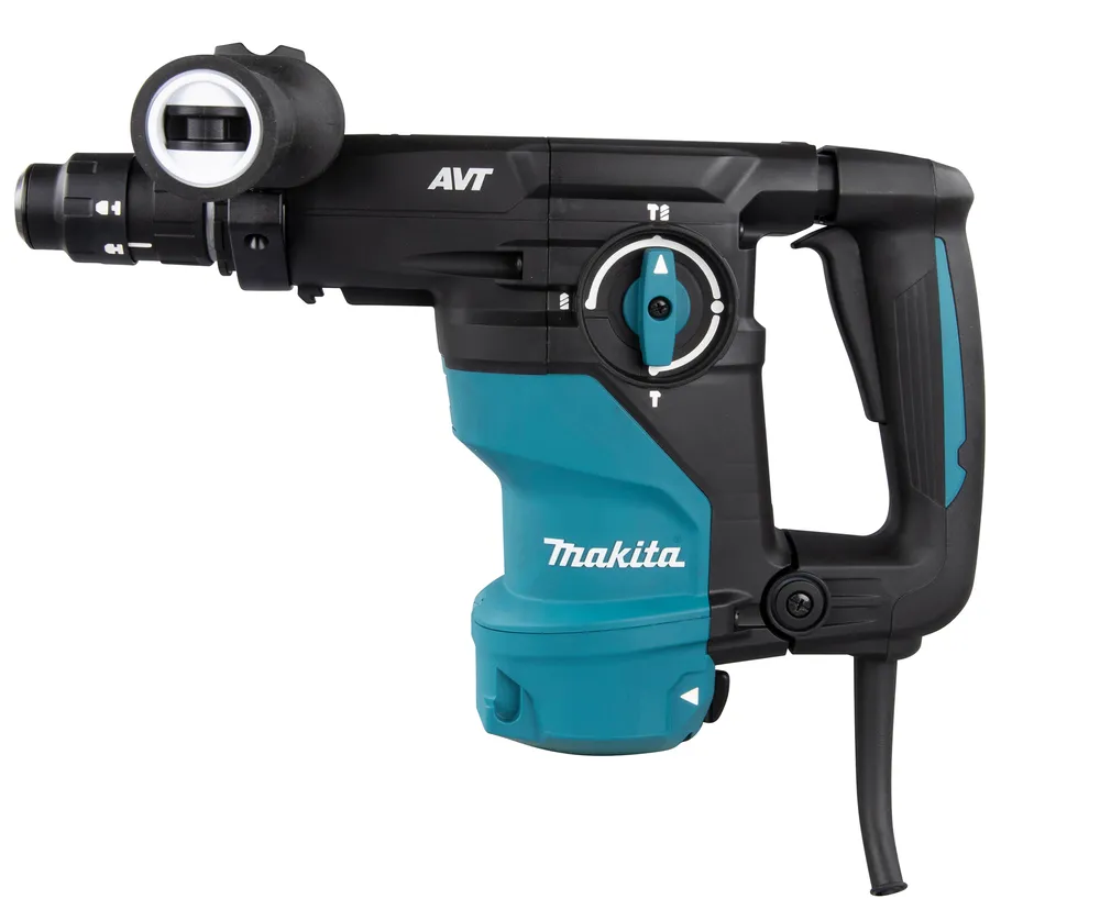 Pildil on Makita kombivasar HR3012FCJ koos oma tarvikutega.