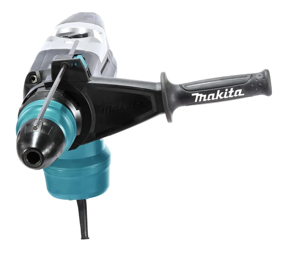 Pildil on Makita kombivasar HR5212C SDS-MAX, millel on eraldiseisvad käepidemed ja teemantkate.