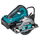 Pildil on Makita akuketassaag HS014GZ, mis on näha koos akuga.