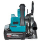 Pildil on Makita akuketassaag HS014GZ koos 40V XGT akuga, mis näitab selle juhtmevaba tööriista võimekust.