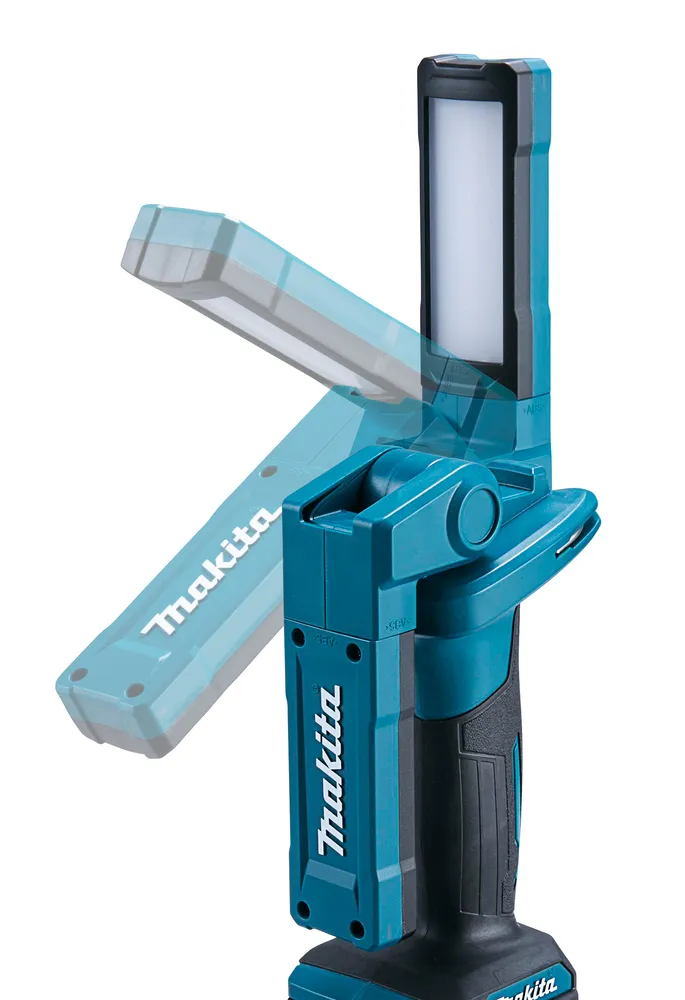 Pildil on näha Makita akulamp ML006GX, mille lambi osa on pööratav.
