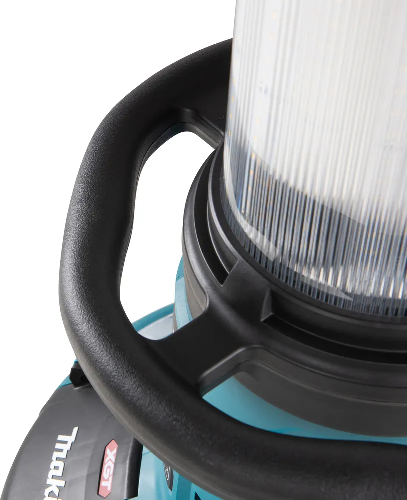 Pildil on Makita akulamp ML010G, mis on sinise ja musta värvi.