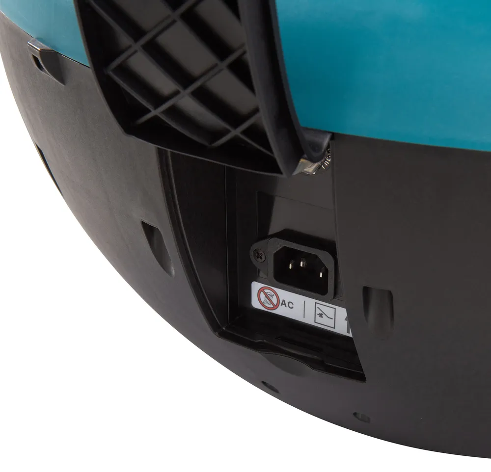 Pildil on näha Makita akulambi ML010G must käepide ja valge LED-valgusti.
