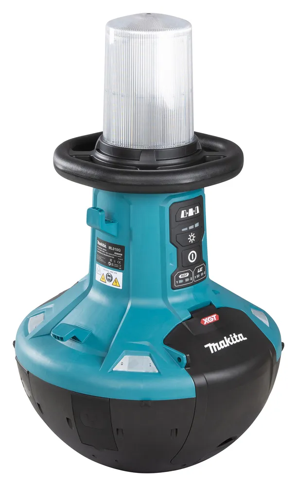 Pildil on näha Makita akulamp ML010G, mis koosneb sinakast korpusest ja läbipaistvast LED-valgustist.