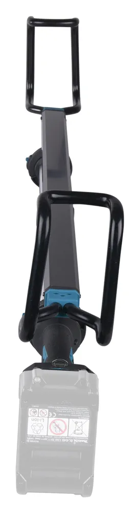 Pildil on Makita akulamp ML012G, ilma aku ja laadijata, koos riputuskonksudega.