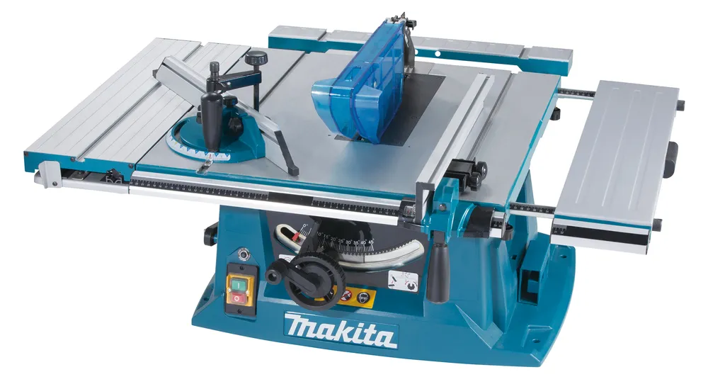 Pildil on näha Makita MLT100N lauasaepink, mis on professionaalne tööriist puidutöötlemiseks.