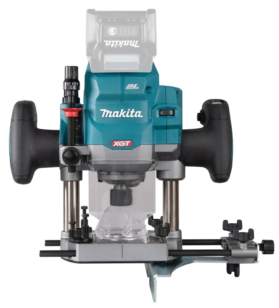 Pildil on Makita akufrees RP001GZ02, mida kujutatakse valge taustaga toote pildina.