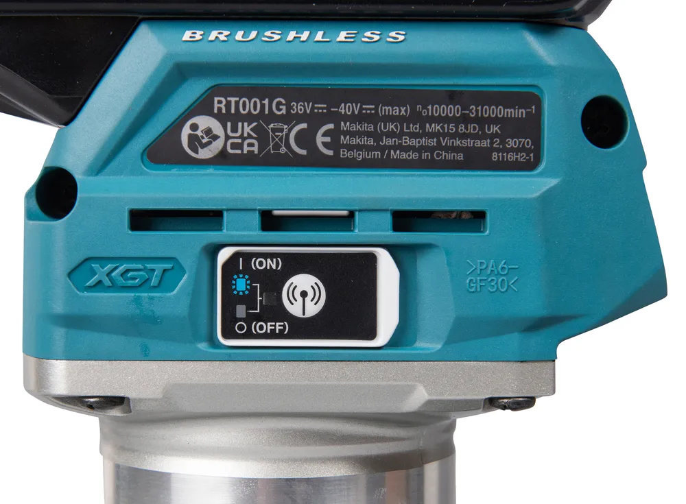 Makita cordless router/edge router RT001GZ04, without battery and charger