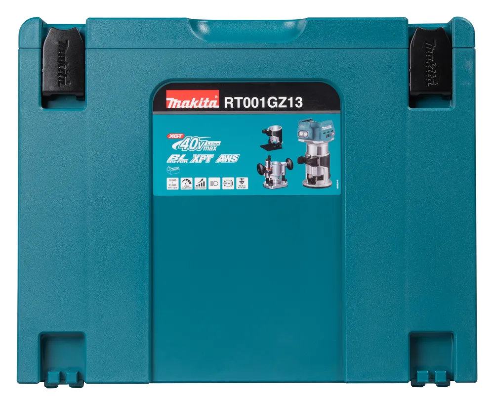 Makita cordless router/edge router RT001GZ13, without battery and charger