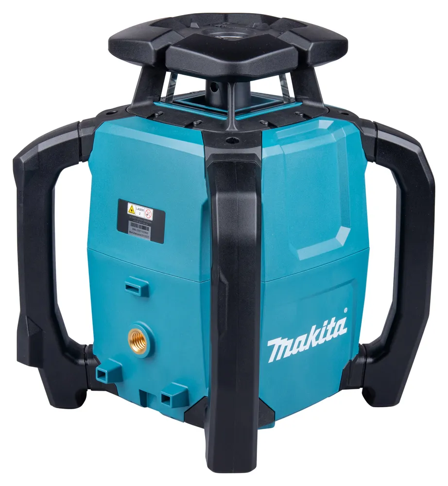 Pildil on Makita akupöördlaser SKR001Z, millel on kandekäepidemed ja pöörlev pea.