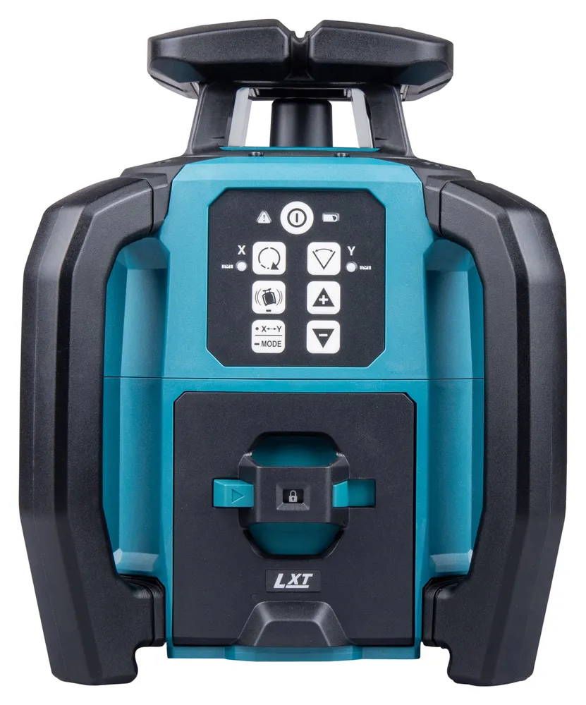 Pildil on Makita akupöördlaser SKR001Z, millel on juhtpaneel nuppudega ning selle küljel on käepidemed.