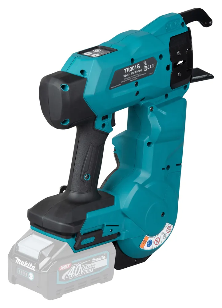 Pildil on Makita akuarmatuurisiduja TR001GZ, millel on juhtpaneel ja ergonoomiline käepide, mis on kinnitatud XGT aku külge.