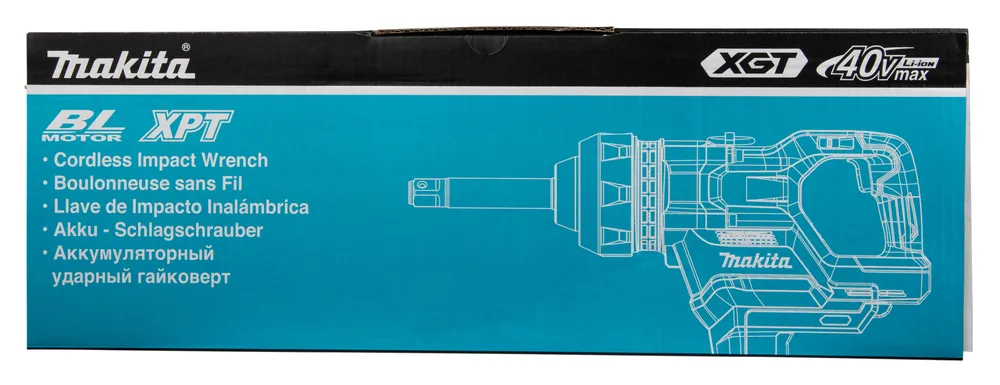 Pildil on Makita akulöökmutrikeeraja TW010GZ karp, mis näitab toodet ja selle nime.
