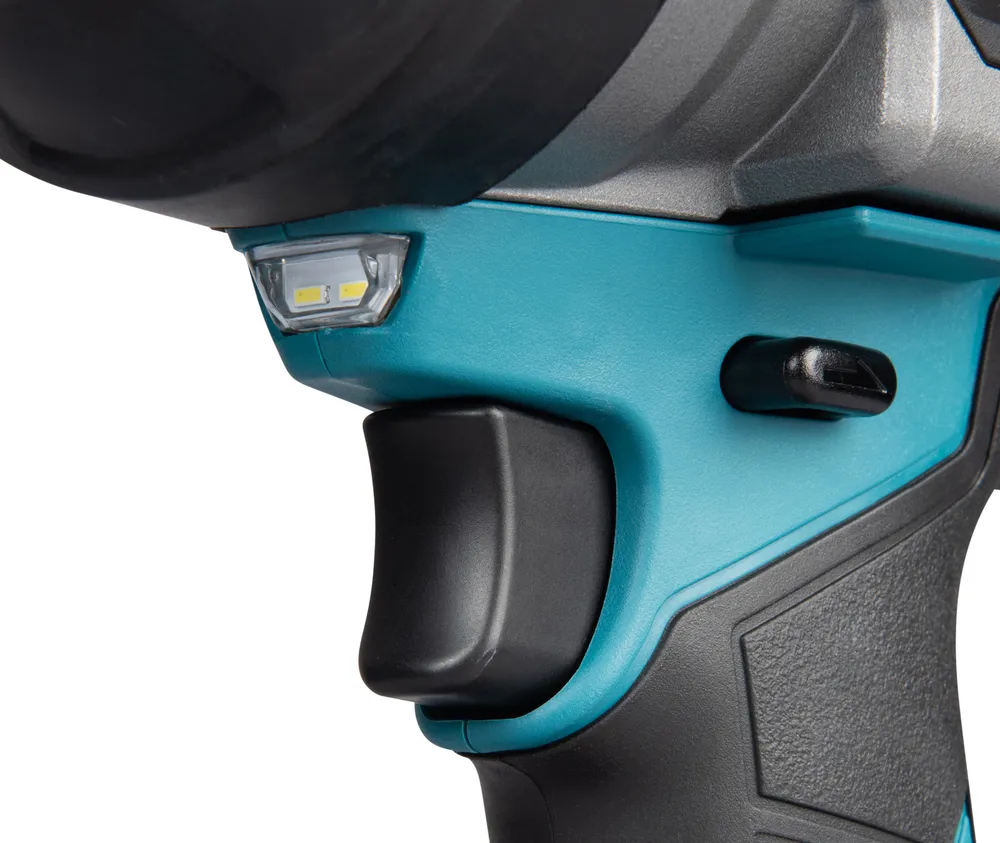 Pildil on näha Makita akulöökmutrikeeraja TW011GZ, millel on ergonoomiline must käepide türkiissiniste aktsentidega ja...