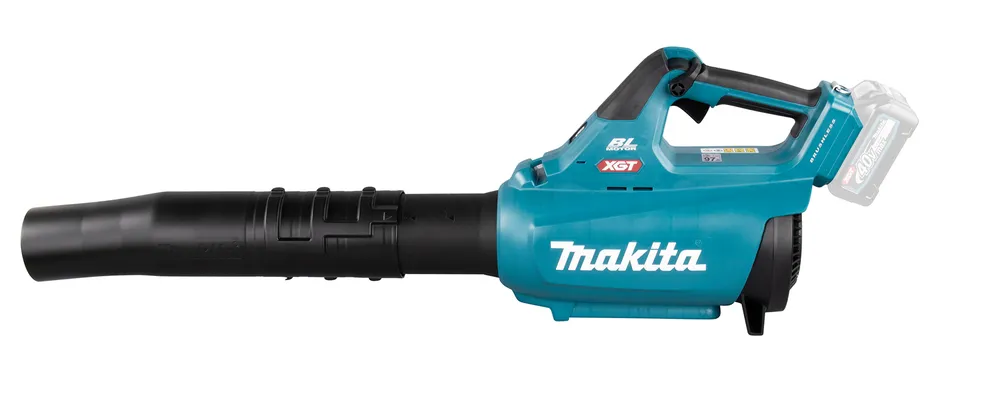 Pildil on Makita akupuhur UB001GZ XGT, mida on kujutatud valgel taustal.