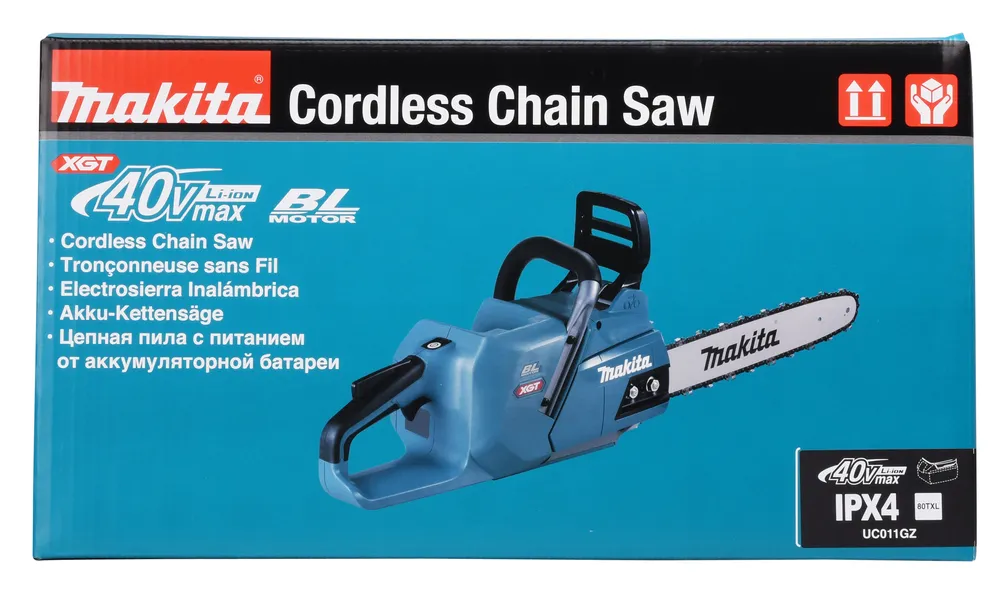 Аккумуляторная цепная пила Makita UC011GZ, XGT, без аккумулятора и зарядного устройства