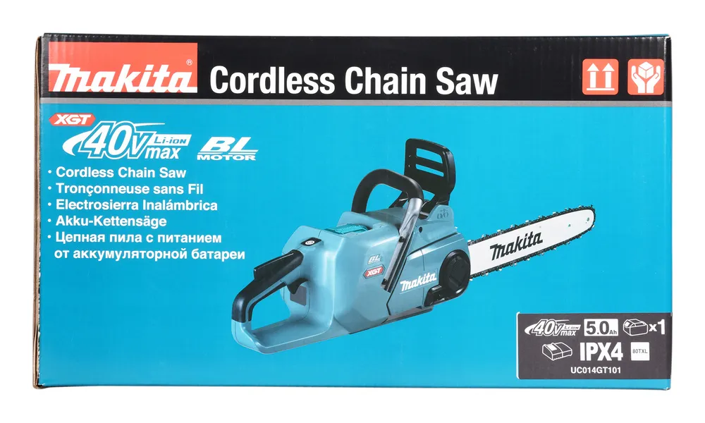 Makita аккумуляторная цепная пила UC014GT101, XGT