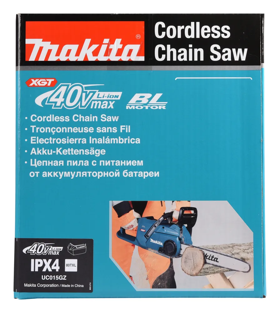Makita аккумуляторная цепная пила UC015GT101, XGT