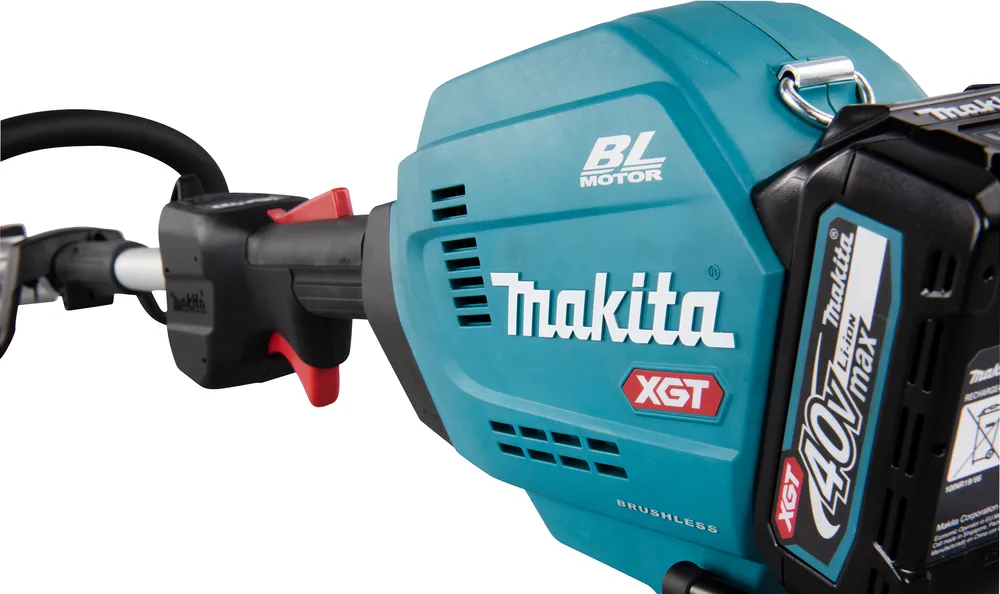 Makita cordless trimmer UX01GZ with interchangeable accessories, XGT, without battery and charger