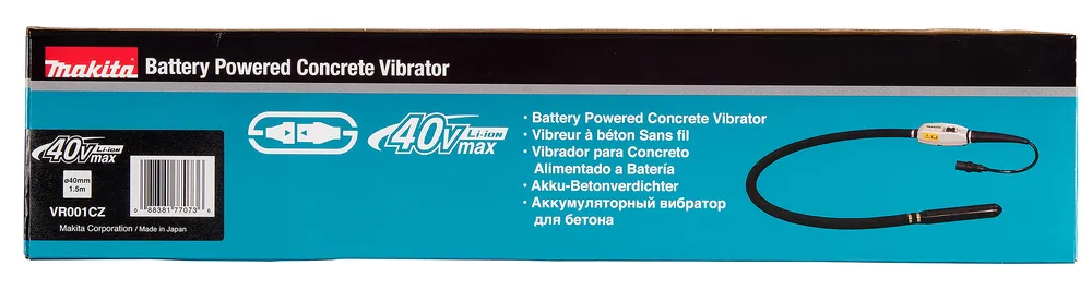 Makita cordless concrete vibrator VR001CZ, without battery and charger