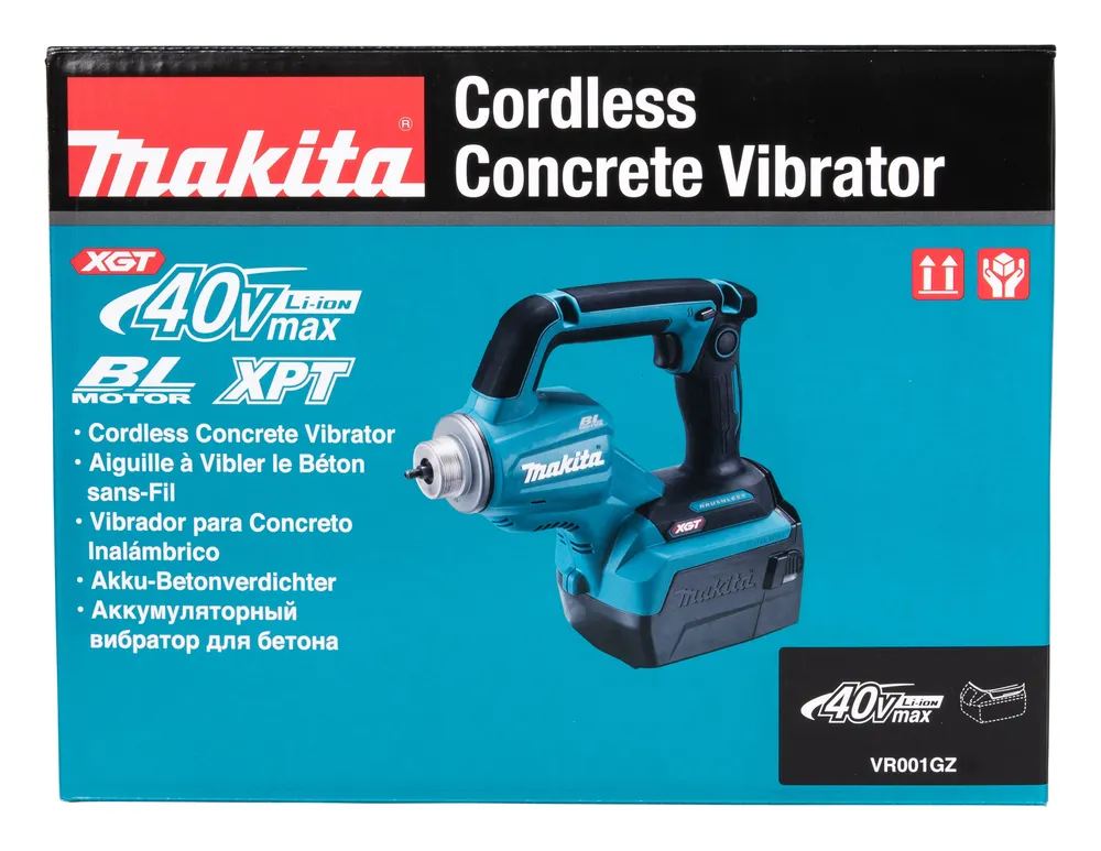 Makita cordless concrete vibrator VR001GZ, without battery and charger