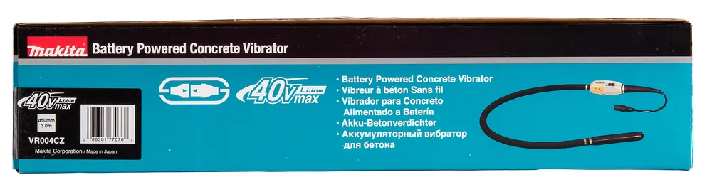 "Makita" akumuliatorinis betono vibratorius VR004CZ, be akumuliatoriaus ir įkroviklio