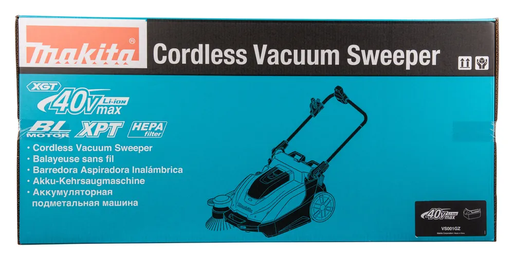Makita cordless dry sweeping machine VS001GZ XGT, without battery and charger