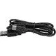 Pildil on must Yato taskulambi 2IN1 1000LM laadimiskaabel, millel on USB-A ja USB-C otsad.