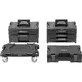 Yato tool case set with wheeled platform 4-piece