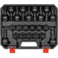 Pildil on näha YATO 3/4" TORX/HEX 22-osaline löökpadrunite komplekt.