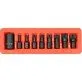 YATO XZN impact bit set with 1/2" adapter