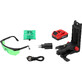 YATO joonlaser 4D HD, max 25 m, ± 1,5 mm / 10 m, roheline kiir
