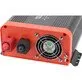 Pildil on Yato POWER INVERTER, millel on punane korpus, ventilaator ja erinevad ühenduspesad.
