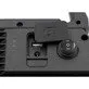 Pildil on YATO akulambi detail, mis näitab USB-porti, toitelülitit ja akulaadimise indikaatoreid.