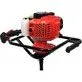 YATO soil drill 51.2 cm³ 1.4 kW + 100, 150, 200 mm drill