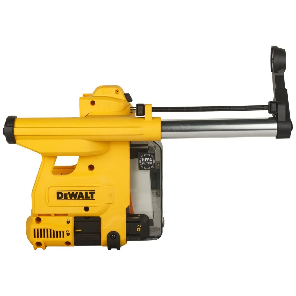 Pildil on näha Dewalt tolmueemaldussüsteem SDS Plus D25304DH, mis on kollast värvi.