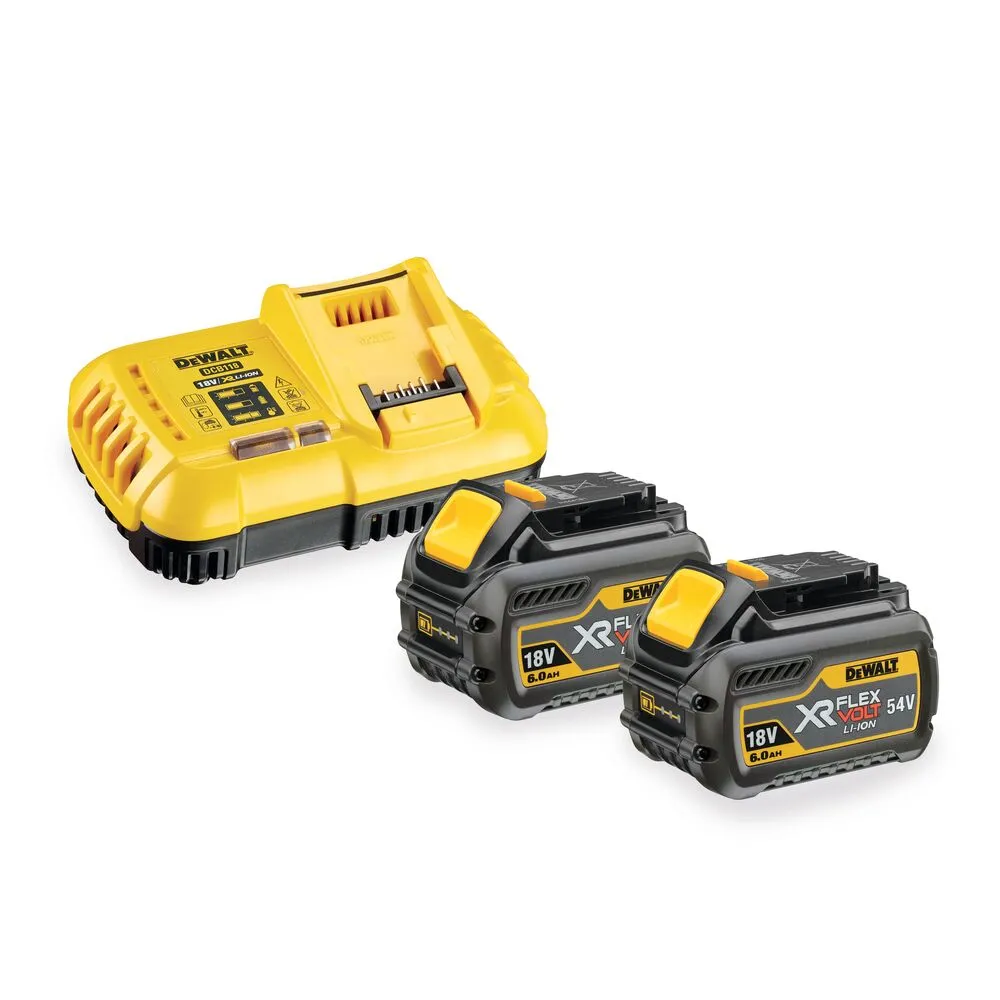 DeWalt quick charger for 18 V XR and FlexVolt batteries 2 x 6.0 Ah