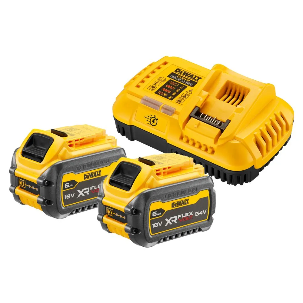 DeWalt quick charger for 18 V XR and FlexVolt batteries 2 x 6.0 Ah