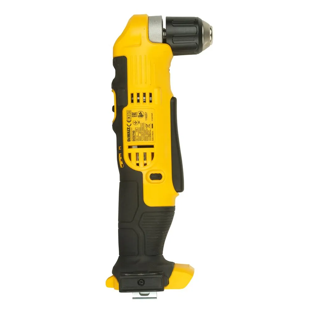 DeWalt akumuliatorinis kampinis suktuvas-gręžtuvas DCD740NT dėkle