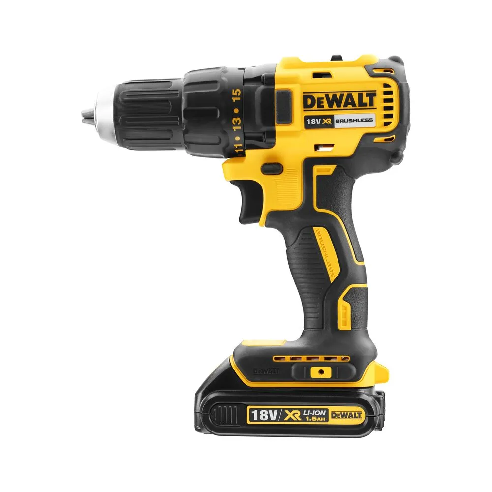 Pildil on näha DeWalt akutrell DCD777S2T koos aku ja laadijaga.