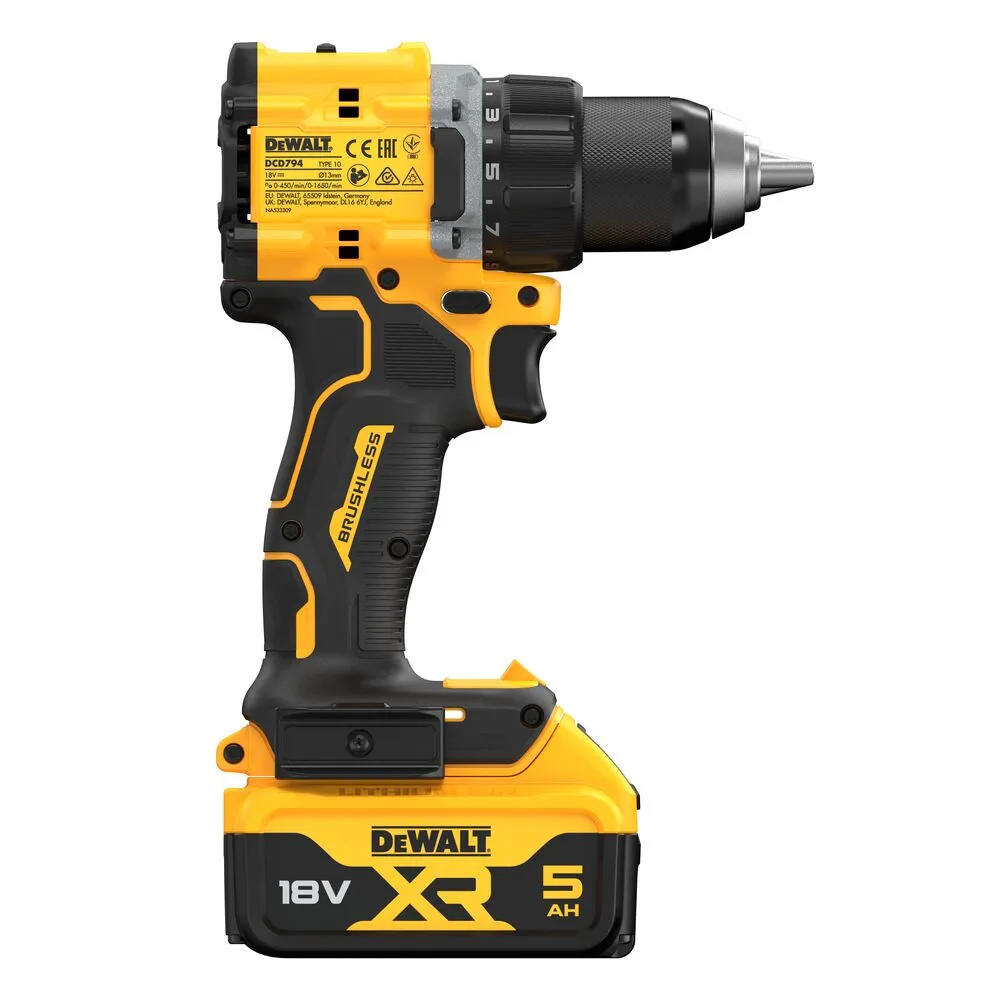 Pildil on kujutatud DeWalt DCD794P2T akutrell koos akuga.