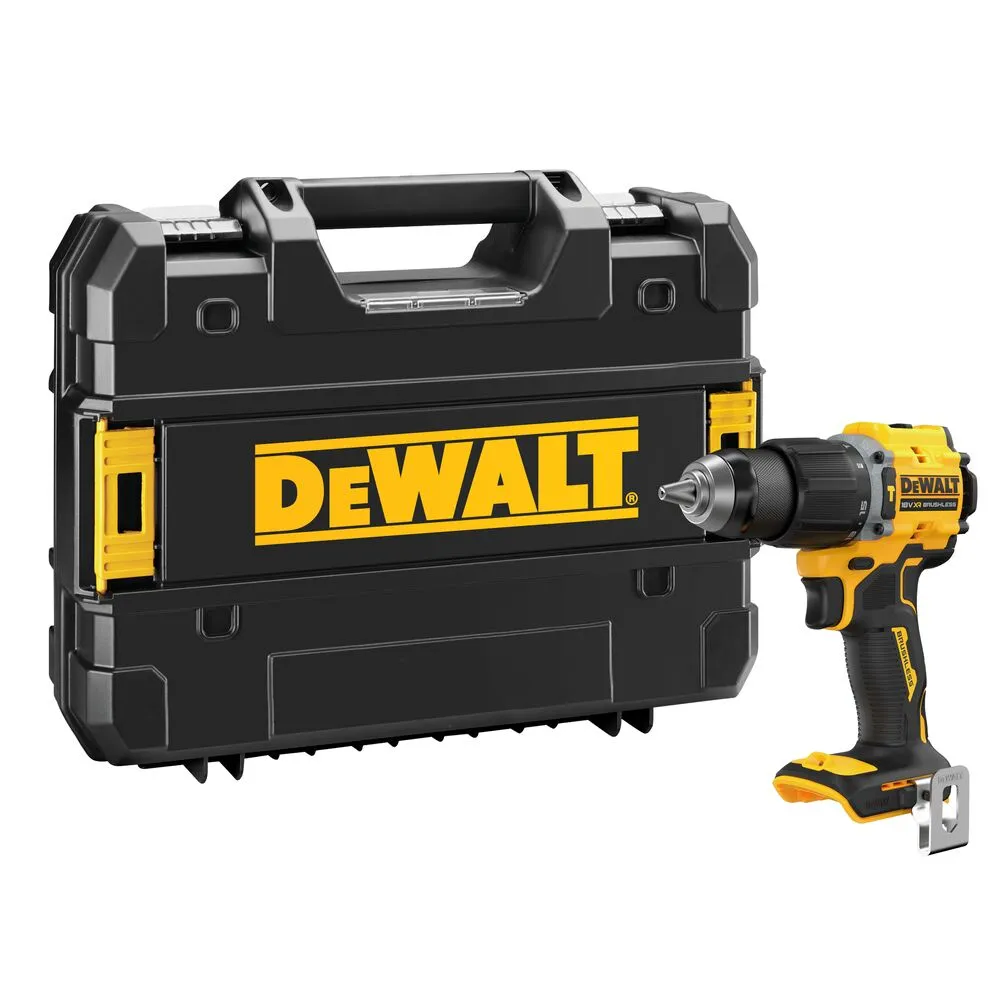 Pildil on kujutatud DeWalt akulööktrell DCD799NT kohvris, mis on mõeldud professionaalseks kasutamiseks.