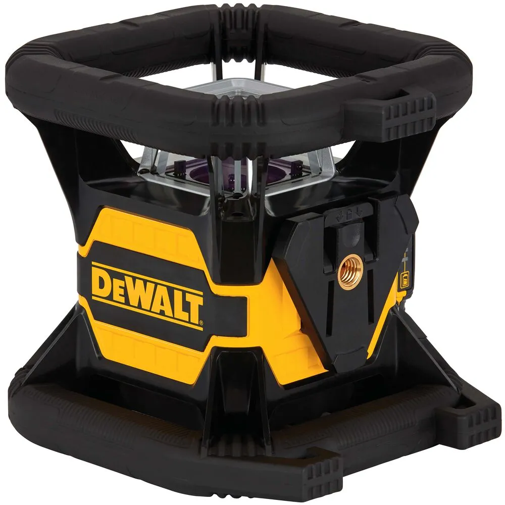 Pildil on näha kollase ja musta värvi DeWalt pöördlaser, mille keskel on selgelt eristuv kollane logo.