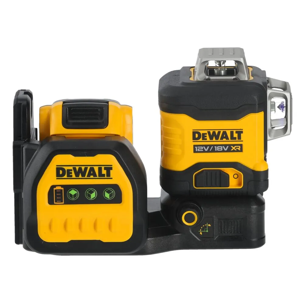 Pildil on DeWalt ristlaser DCE089D1G18, mis on kollast ja musta värvi.