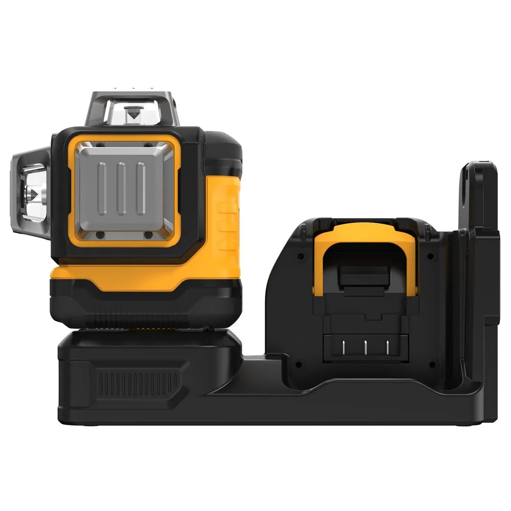 Pildil on näha DeWalt ristlaser DCE089D1G18 koos laadijaga.