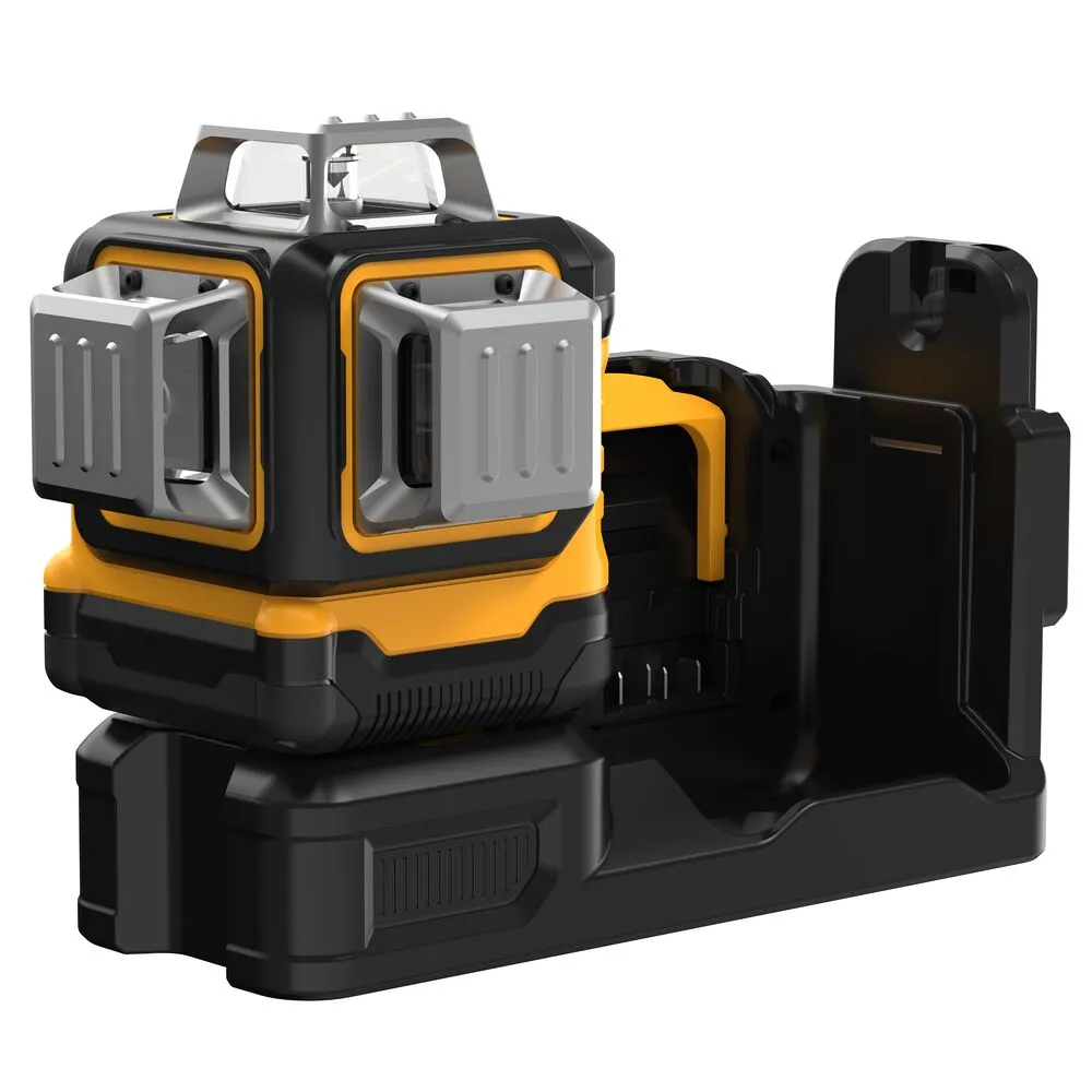 Pildil on kujutatud DeWalt ristlaser DCE089D1G18 koos akulaadija ja akuga.