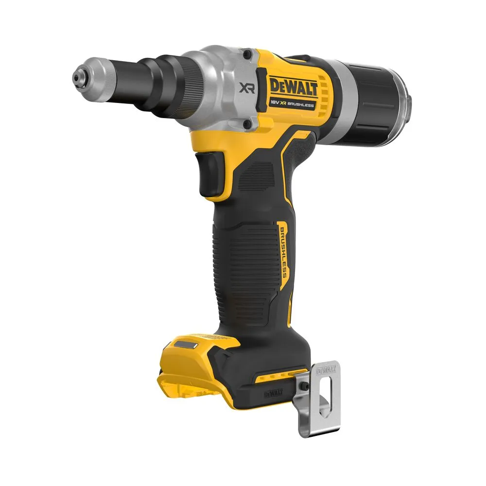 Pildil on näha DeWalt akutoitel needipüstol, mis on must-kollane ja sobib erinevateks kinnitustöödeks.